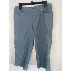 KUHL Treker Hiking Capri Pants 10 Gray Gorp cargo Outdoor womens snap